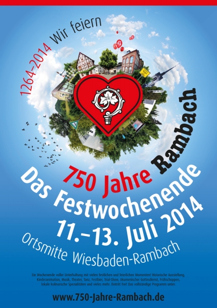 Plakat Festwochenende 750 Jahre Rambach